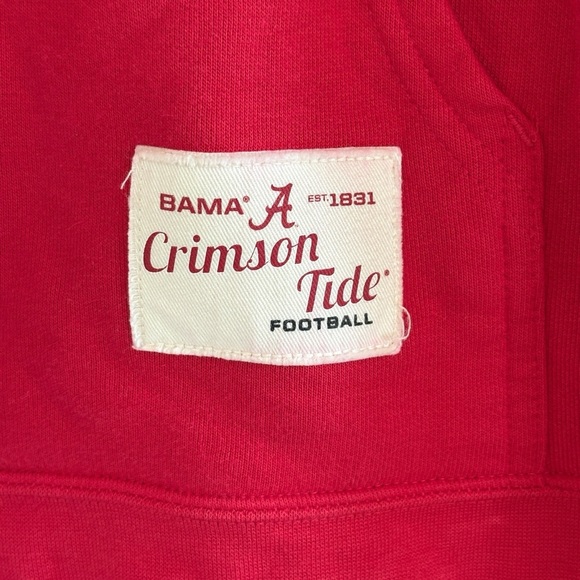 Alabama Crimson Tide Red Embroidered Hoodie Football Sweatshirt Size Medium - Picture 4 of 6